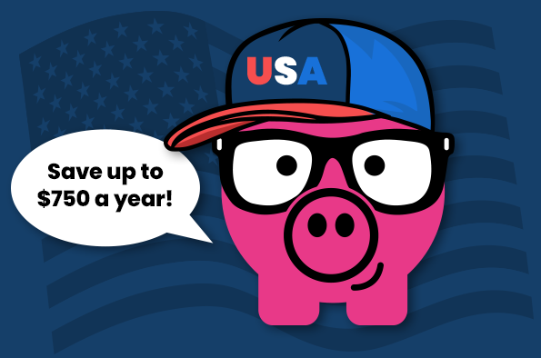 save up to 75% a year!